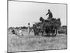 Three Children Helping Their Farmer Father to Bring in the Hay by Horse and Cart-Staniland Pugh-Mounted Photographic Print