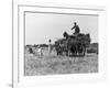 Three Children Helping Their Farmer Father to Bring in the Hay by Horse and Cart-Staniland Pugh-Framed Photographic Print