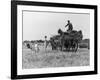 Three Children Helping Their Farmer Father to Bring in the Hay by Horse and Cart-Staniland Pugh-Framed Photographic Print