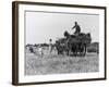 Three Children Helping Their Farmer Father to Bring in the Hay by Horse and Cart-Staniland Pugh-Framed Photographic Print