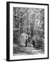 Three Children on Their Way to School During the Last Week-Thomas D^ Mcavoy-Framed Photographic Print