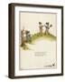 Three Children Playing on a Hill-Kate Greenaway-Framed Photographic Print