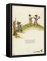 Three Children Playing on a Hill-Kate Greenaway-Framed Stretched Canvas