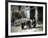 Three Children Playing with Bowling Pins at the Place Drouet d'Erlon, Reims, Marne, France, 1917-Fernand Cuville-Framed Giclee Print