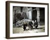 Three Children Playing with Bowling Pins at the Place Drouet d'Erlon, Reims, Marne, France, 1917-Fernand Cuville-Framed Giclee Print