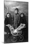 Three Children, Pram-null-Mounted Photographic Print