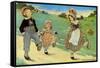Three Children to London - One Foot Up One Foot Down-Jesse Willcox Smith-Framed Stretched Canvas