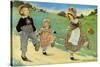 Three Children to London - One Foot Up One Foot Down-Jesse Willcox Smith-Stretched Canvas