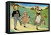 Three Children to London - One Foot Up One Foot Down-Jesse Willcox Smith-Framed Stretched Canvas