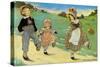 Three Children to London - One Foot Up One Foot Down-Jesse Willcox Smith-Stretched Canvas