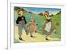 Three Children to London - One Foot Up One Foot Down-Jesse Willcox Smith-Framed Art Print