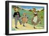 Three Children to London - One Foot Up One Foot Down-Jesse Willcox Smith-Framed Art Print