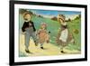 Three Children to London - One Foot Up One Foot Down-Jesse Willcox Smith-Framed Premium Giclee Print