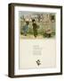 Three Children with a Go-Cart-Kate Greenaway-Framed Art Print