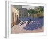 Three Children with Bicycles, Spain-Andrew Macara-Framed Giclee Print