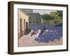 Three Children with Bicycles, Spain-Andrew Macara-Framed Giclee Print