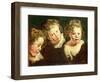 Three Childrens Heads, circa 1618-Jacob Jordaens-Framed Giclee Print