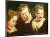 Three Childrens Heads, circa 1618-Jacob Jordaens-Mounted Giclee Print