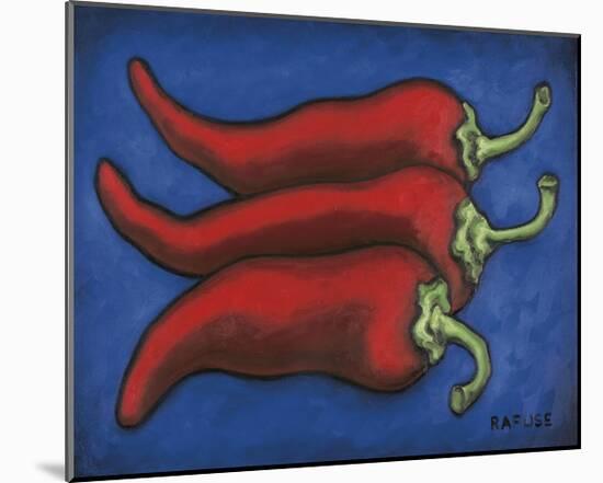 Three Chilli Peppers-Will Rafuse-Mounted Giclee Print