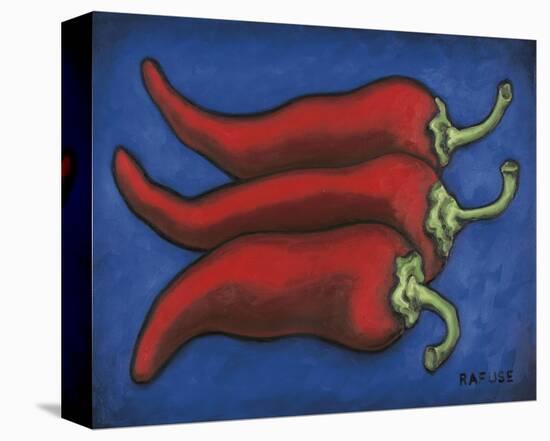 Three Chilli Peppers-Will Rafuse-Stretched Canvas