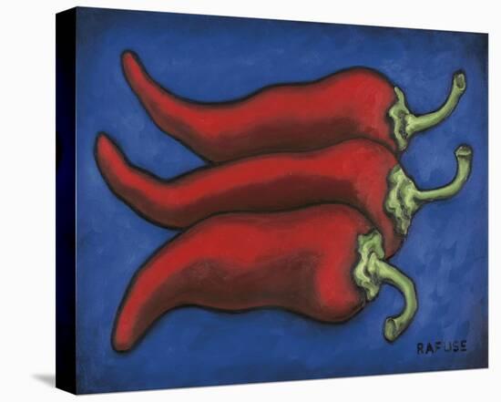 Three Chilli Peppers-Will Rafuse-Stretched Canvas