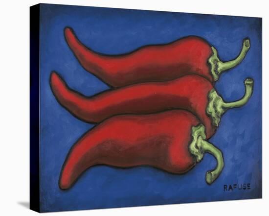 Three Chilli Peppers-Will Rafuse-Stretched Canvas