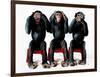 Three chimpanzees-Holger Scheibe-Framed Photographic Print