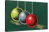 Three Christmas Bulbs-null-Stretched Canvas