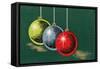 Three Christmas Bulbs-null-Framed Stretched Canvas