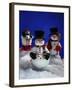 Three Christmas Snowmen-Jim McGuire-Framed Premium Photographic Print