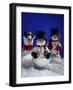 Three Christmas Snowmen-Jim McGuire-Framed Photographic Print