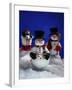 Three Christmas Snowmen-Jim McGuire-Framed Photographic Print