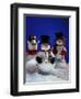 Three Christmas Snowmen-Jim McGuire-Framed Photographic Print