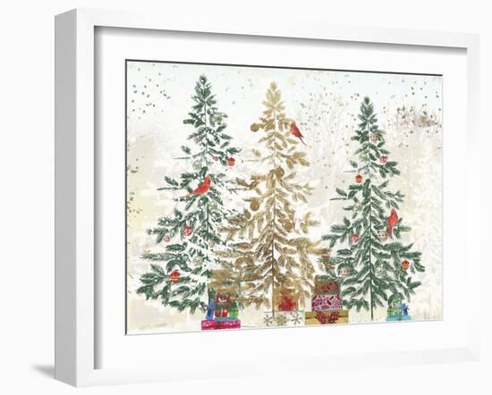 Three Christmas Trees-PI Studio-Framed Art Print