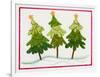 Three Christmas Trees-Beverly Johnston-Framed Premium Giclee Print