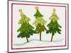 Three Christmas Trees-Beverly Johnston-Mounted Giclee Print