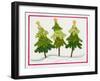 Three Christmas Trees-Beverly Johnston-Framed Giclee Print