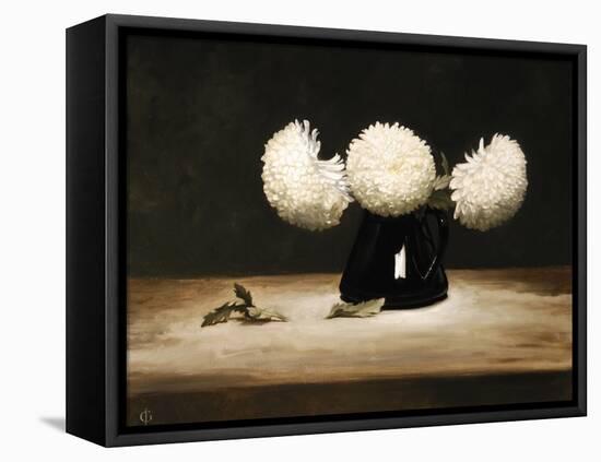 Three Chrysanthemums-James Gillick-Framed Stretched Canvas