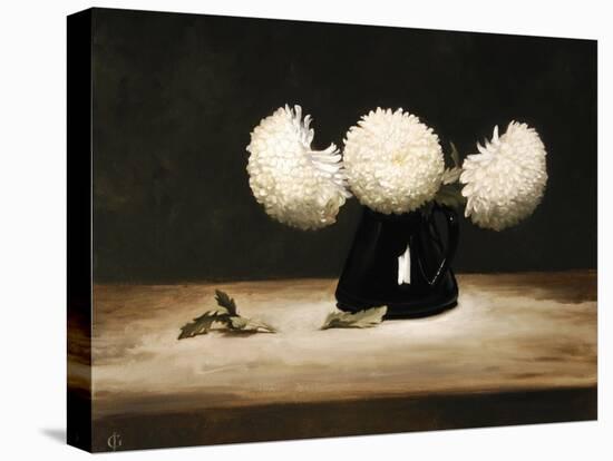 Three Chrysanthemums-James Gillick-Stretched Canvas