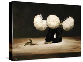 Three Chrysanthemums-James Gillick-Stretched Canvas