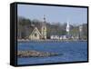 Three Churches, Mahone Bay, Nova Scotia, Canada, North America-Ethel Davies-Framed Stretched Canvas