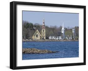 Three Churches, Mahone Bay, Nova Scotia, Canada, North America-Ethel Davies-Framed Photographic Print