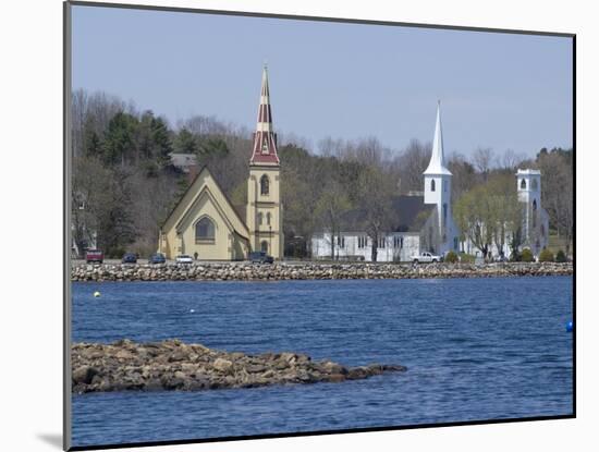 Three Churches, Mahone Bay, Nova Scotia, Canada, North America-Ethel Davies-Mounted Photographic Print