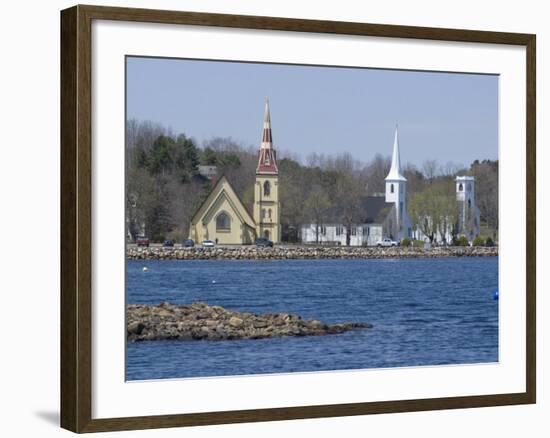 Three Churches, Mahone Bay, Nova Scotia, Canada, North America-Ethel Davies-Framed Photographic Print