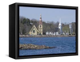 Three Churches, Mahone Bay, Nova Scotia, Canada, North America-Ethel Davies-Framed Stretched Canvas