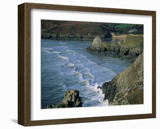 Three Cliffs Bay, Gower Peninsula, Glamorgan, Wales, United Kingdom-Jean Brooks-Framed Photographic Print