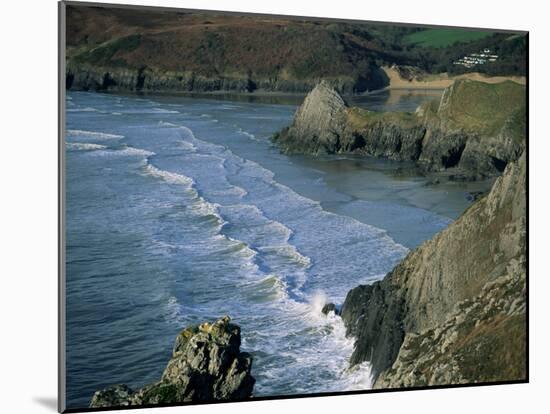 Three Cliffs Bay, Gower Peninsula, Glamorgan, Wales, United Kingdom-Jean Brooks-Mounted Photographic Print