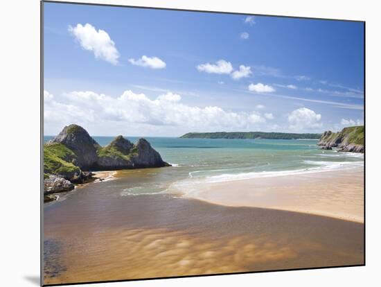 Three Cliffs Bay, Gower, Wales, United Kingdom, Europe-Billy Stock-Mounted Photographic Print