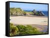 Three Cliffs Bay, Gower, Wales, United Kingdom, Europe-Billy Stock-Framed Stretched Canvas