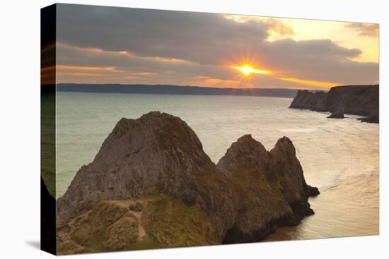 Three Cliffs Bay, Gower, Wales, United Kingdom, Europe-Billy Stock-Stretched Canvas